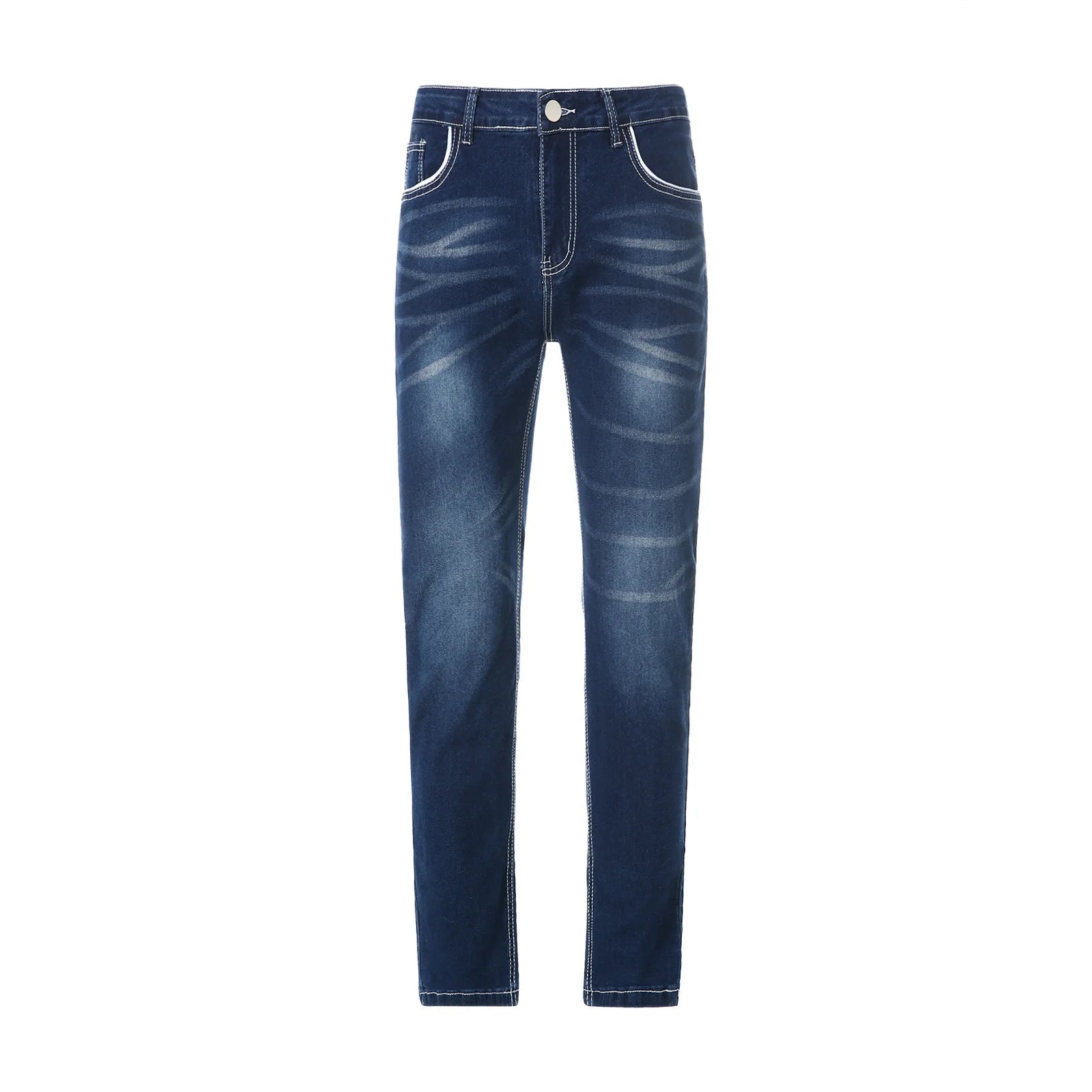 Kakan - High-quality Men's Personalized Double-line Jeans, New Dark Blue, Light Blue, Black Jeans K05-8878 In Spring and Autumn