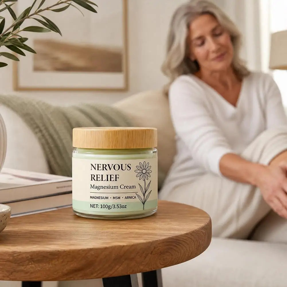 Magnesium Soothing Moisturizing Cream Deep Hydration Quick Absorb Comfort Massage Long Lasting Daily Skin Care for Dry Skin