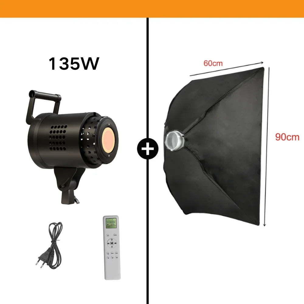 115/135W Photography Bowens Lighting LED 220V Video Studio Daylight-Balanced Lamp Portrait Flash Studio 3000-6000K 3 Colors