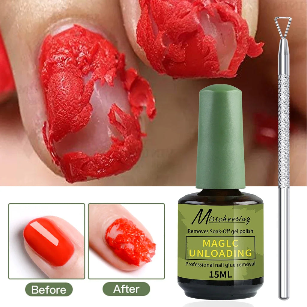 15ml Nail Polish Remover For Nails in 3-5 Minutes Easily Quickly Removes Semi Permanent Soak Off UV Gel Polish Burst Gel&nailoil