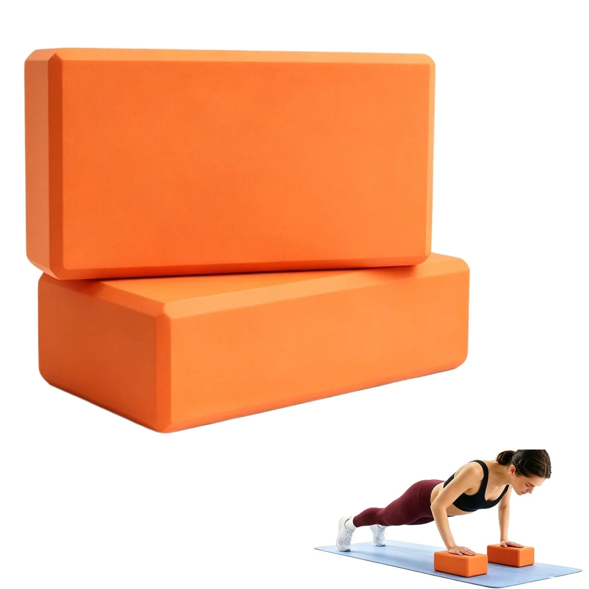 2/3/4PCS Yoga Blocks Made from High-Density Foam Lightweight Supportive And Odor-Free - Essential Yoga Belt Yoga Gear for Women