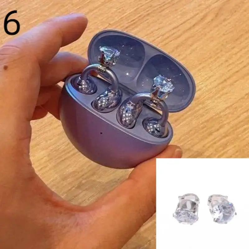1Pairs Headphone Diameter Buckle Zircon Decorative Headphone Decoration Clip Removable Easy To Install Earbud Accessories〔Nest〕