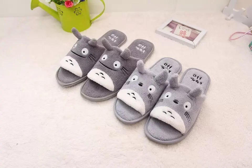 Comemore Cute Cartoon House Slippers Women Men Couples Home Slipper for Indoor House Bedroom Flat Comfortable Warm Winter Shoes