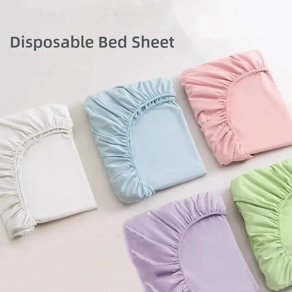 Non-woven Disposable Fitted Sheet Non Slip with Elastic Bands Mattress Covers Single Bed Double Bed Disposable Sheet Bed Cover