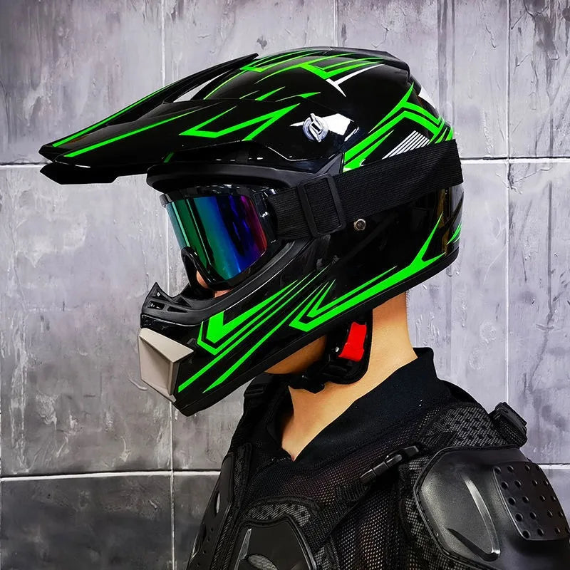 Off-road electric vehicle helmet, rally helmet, go-kart riding helmet, downhill full helmet, suitable for both men and women