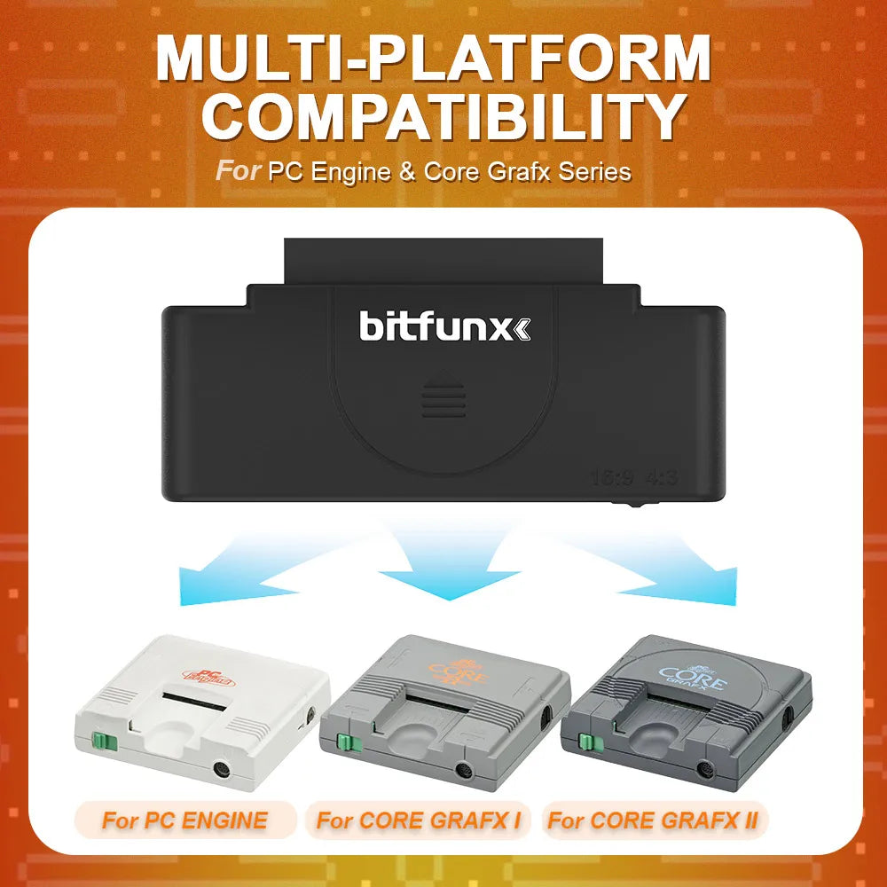 BitFunx RGB To 1080p HDMI™ Adapter For PCE PC Engine Console Support 16:9&4:3 Switching Video Conveter For Core Grafx Series