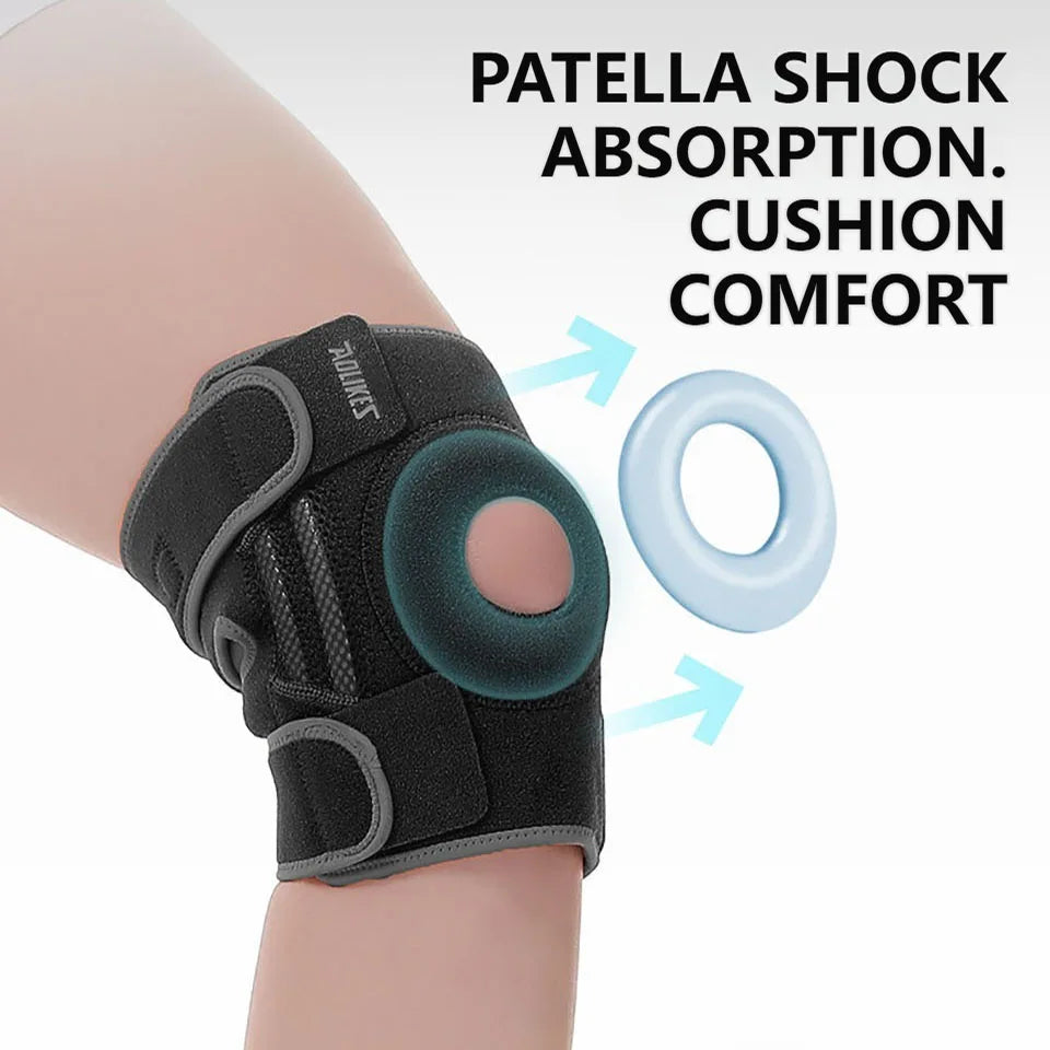 AOLIKES 1PCS Knee Brace for Women & Men with Side Stabilizers, Patella Knee Brace for Knee Support for Running, Basketball