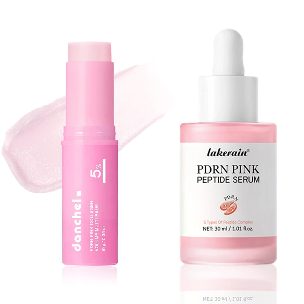 2pcs PDRN Pink Collagen & Salmon DNA PDRN Pink Peptide Serum Anti Aging Firming Hydrating Moisturizing Korean Skincare kit