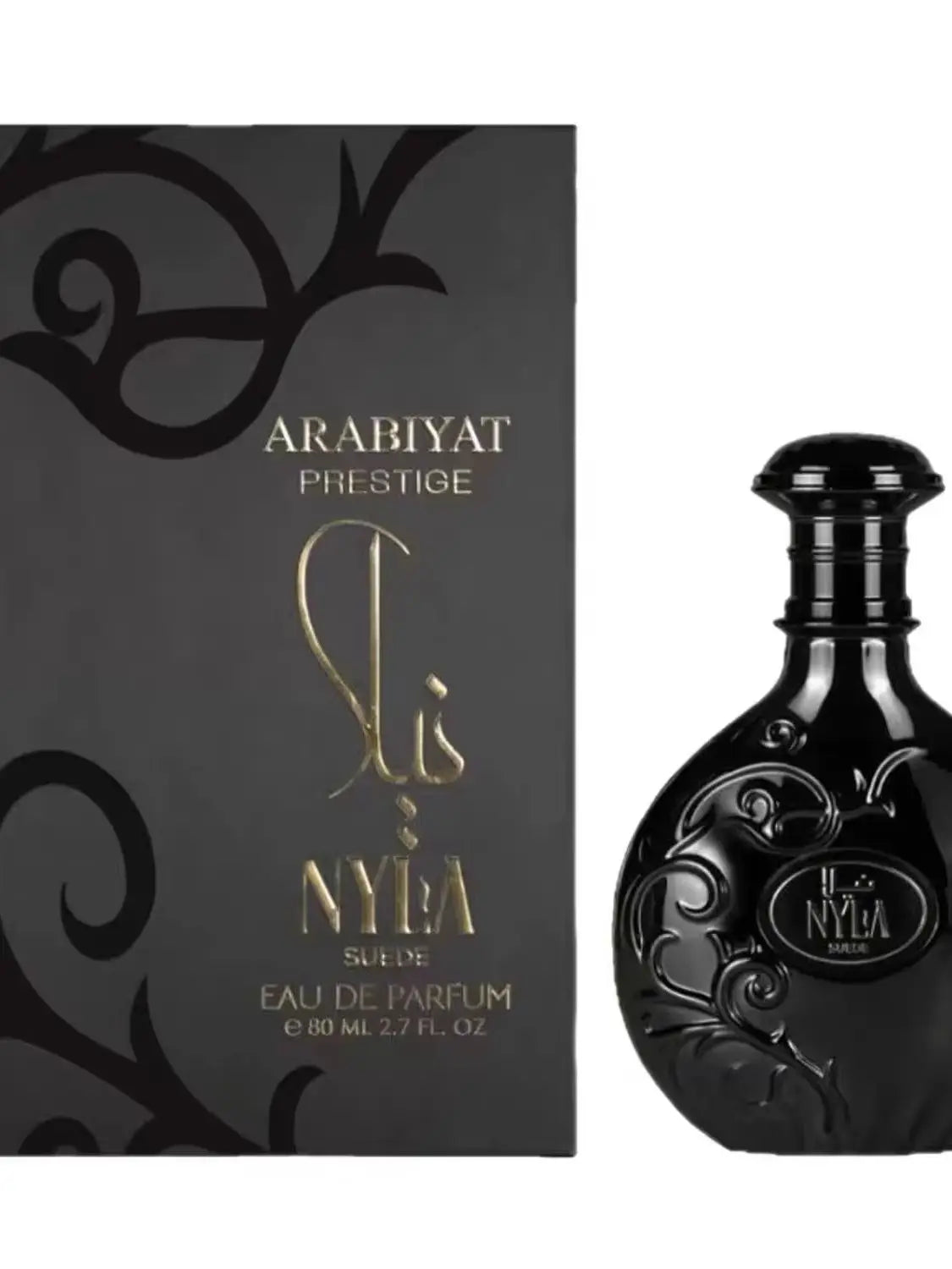 ARABIYAT PRESTIGE NYLA Suede Perfume Eau De 2.7 Fl Oz Luxury Fragrance for Women and Men