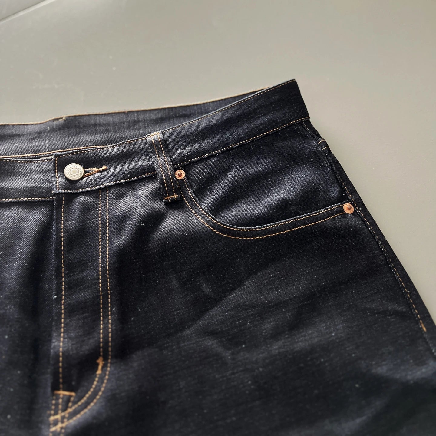 DOUBEL American Retro Ameika Vintage  Material 168 Oz Heavy Ear Denim Jeans Low Waist Zipper Cotton Straight Leg Spring