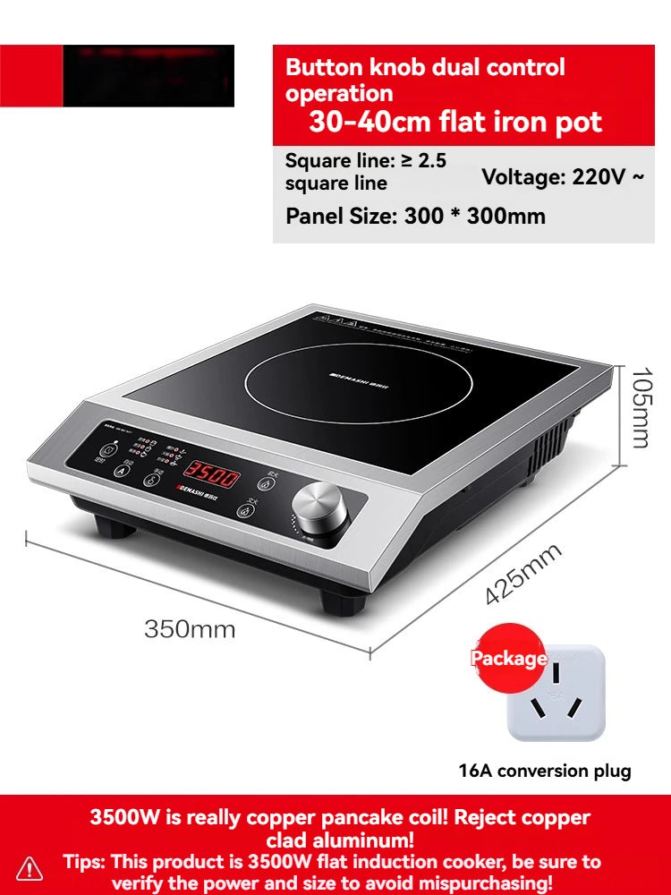 Commercial Induction Cooker 3500w High-power Hotel Flat Induction Cooker