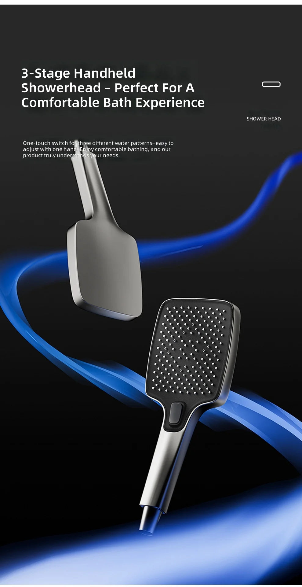 Shower Set, Thermostatic LED Display, Piano Key Pressurized Nozzle, Bathroom Home Decor, Water Saving Faucet System