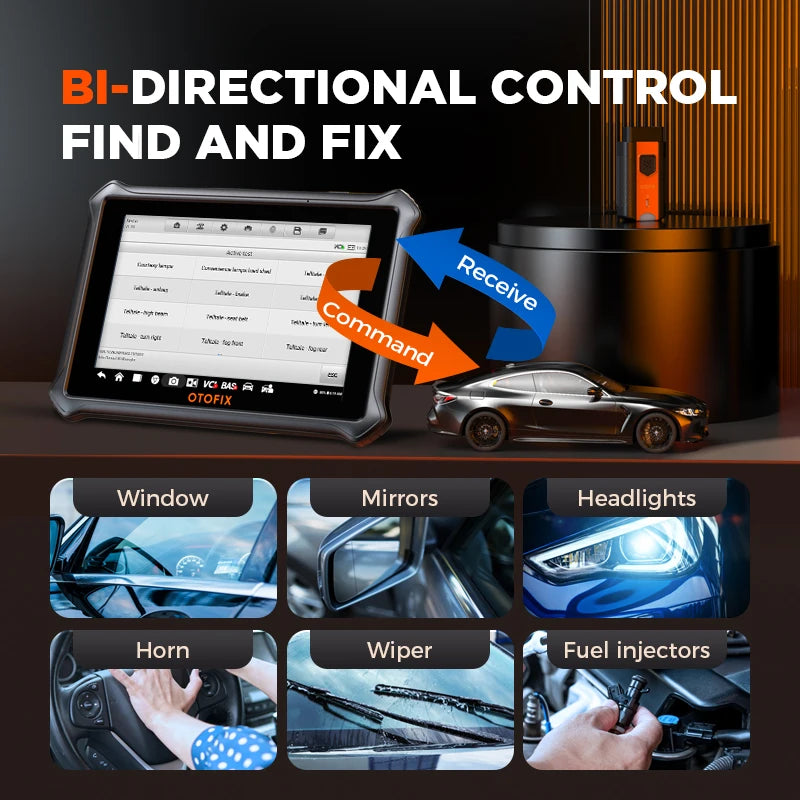 OTOFIX D1 Lite Bluetooth Car Diagnostic Tool OBD2 Scanner Bi-Directional Automotive Scan Tool 2 Years Free Update Active Test