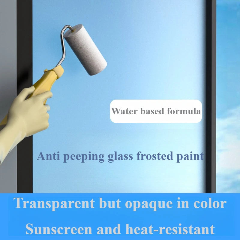 Matte Glass Paint Opaque Glass Paint Bathroom Glass Window Sandblasting Special Water-based Coating Transparent Becomes Frosted