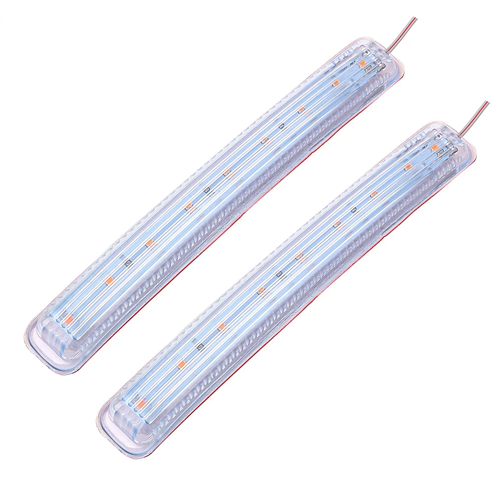 LED Car Light Source Yellow Soft 8 SMD FPC Turn Signal Light Amber Universal Flashing Indicator Lamp 2PCS Auto Rearview Mirror