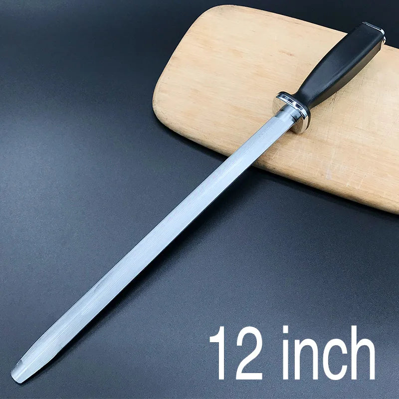 Diamond Sharpening Rod Tungsten Steel Carbon Steel  Kitchen Gadgets Slaughterhouse Butcher Ceramic Household Knife Sharpener