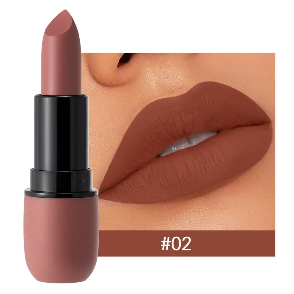 Velvet Matte Lipstick Matte Soft Hydrate Glossy Lipstick Long-Lasting Waterproof Lip Gloss High Pigmented Lip Stick Stain Makeup