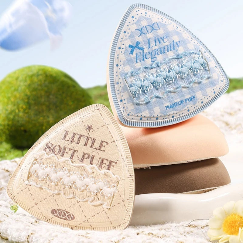 Blue Skin Color Makeup Sponge Wet Dry Use Extra Thick Soft Foundation Cream Powder Blending Sponge Face Cosmetic Applicator Tool