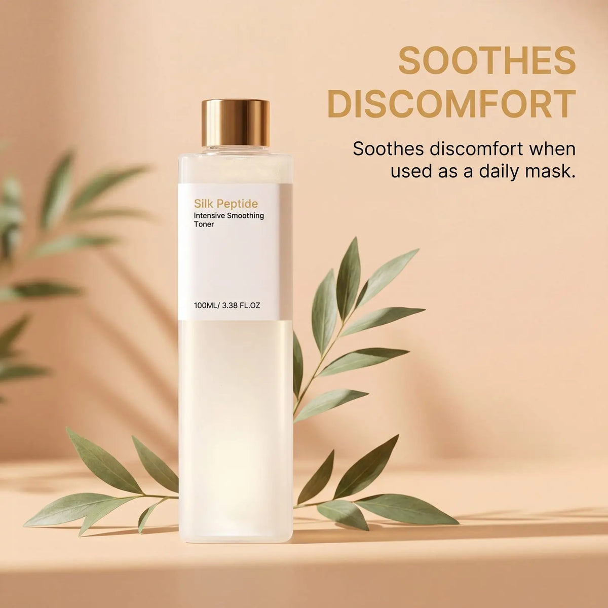 Silk Peptide Toner Long Lasting Moisturizing Deeply Nourishing Revitalize Skin Smoothing Gentle Intensive Smoothing Toner 100ml