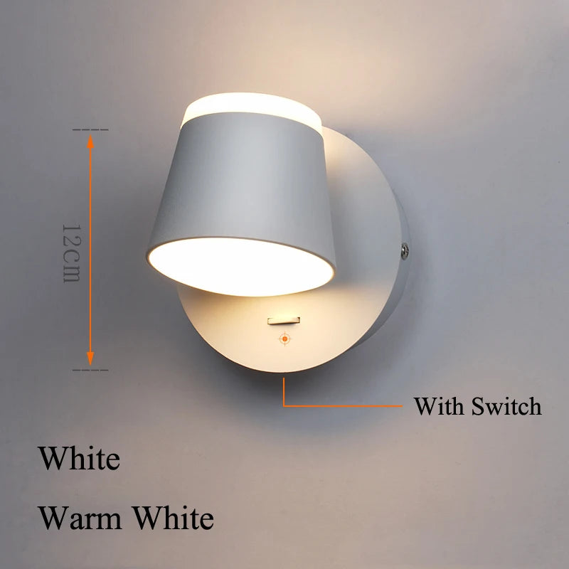 Indoor Home 8W LED Wall Light Wall Mounted Rotation Ceiling LED Wall Lamp Aisle Corridor Living Room Bedroom Reading Lights
