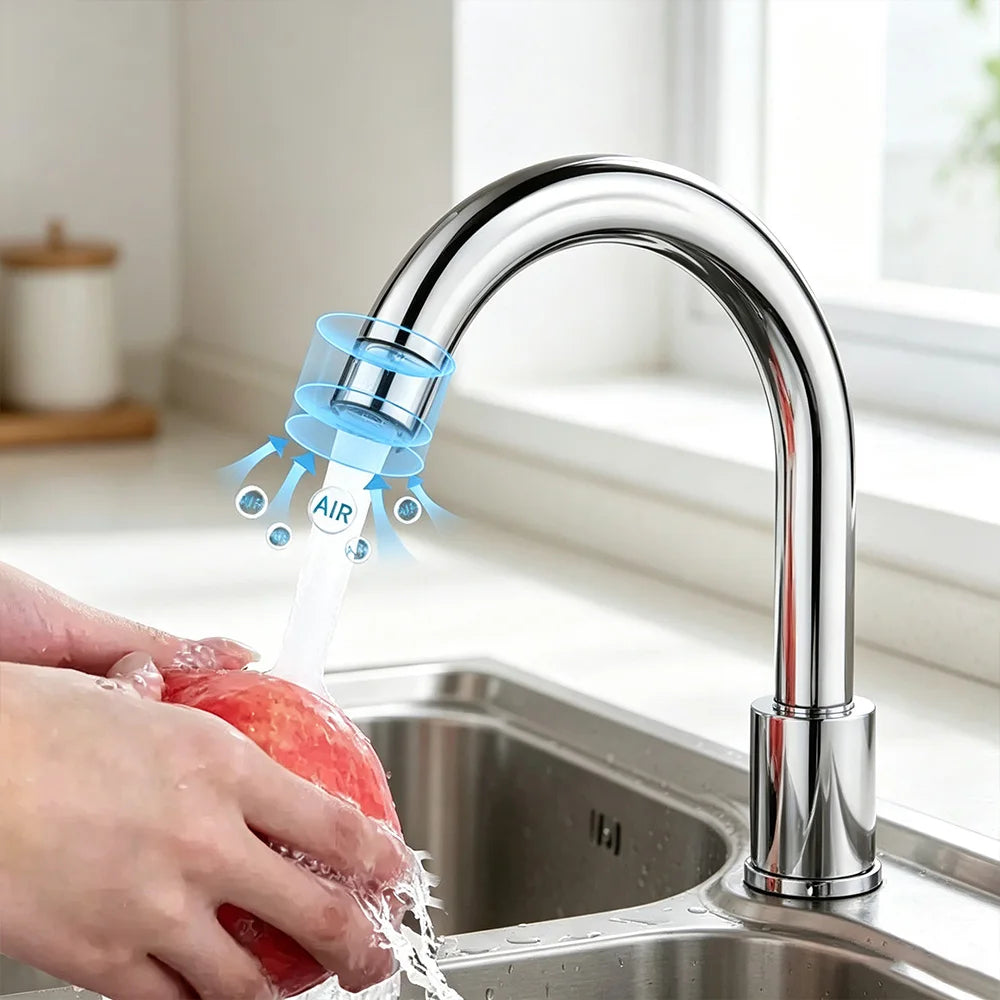 Stainless Steel Kitchen Faucet 360° Rotation Single Cold/Hot Cold Mixer Tap for Sink