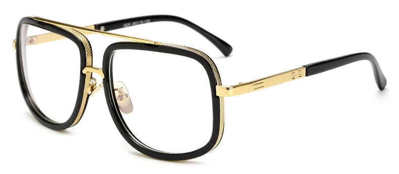 New Fashion Big Frame Sunglasses Men Square Metal Sun Glasses Women Retro Sun Glasses Vintage High Quality