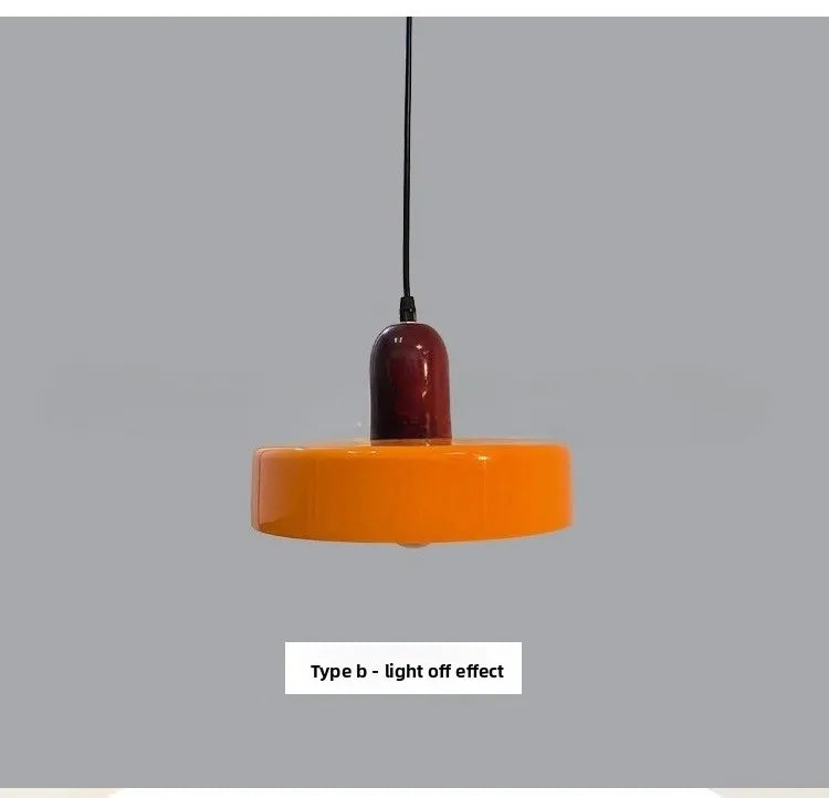 Japanese Bauhaus Glass Pendant Lights for Study Homestay Classical Atmosphere Ceiling Chandeliers LED Lamps Medieval Fixtures
