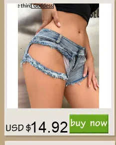 Sexy Hole Denim Shorts Women 2026 Summer Night Club Party Short Jeans Y2K Streetwear Hot Pants Twerk Shorts Jean Woman Clothing
