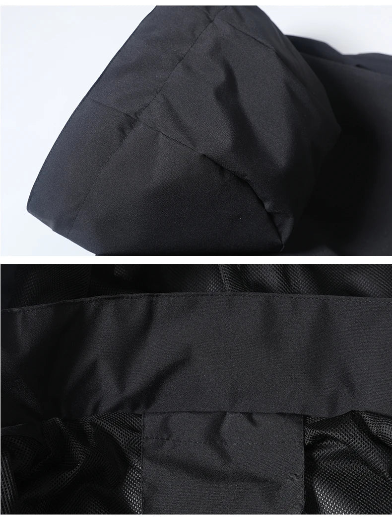 Multifunctional men's outdoor jacket, windproof, rainproof, and warm autumn/winter hooded jacket, outdoor raincoat, mountaineeri