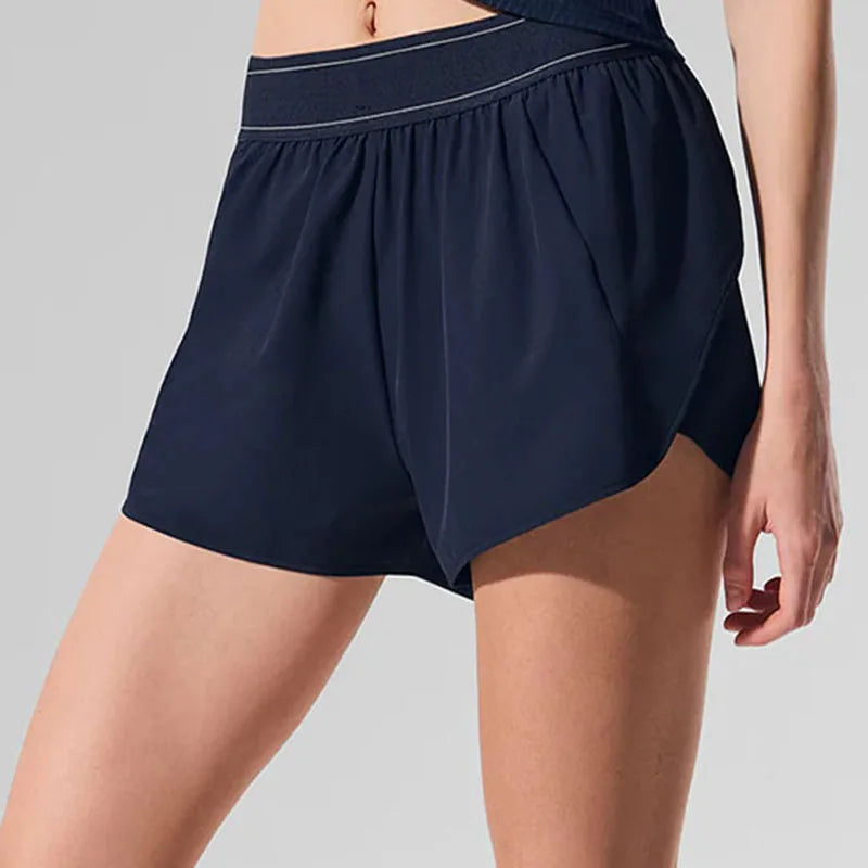 Yoga Shorts - Casual Loose Women's Sportswear Anti Exposure Soft Breathable High Waist Short Skirt Breathable Quick Drying