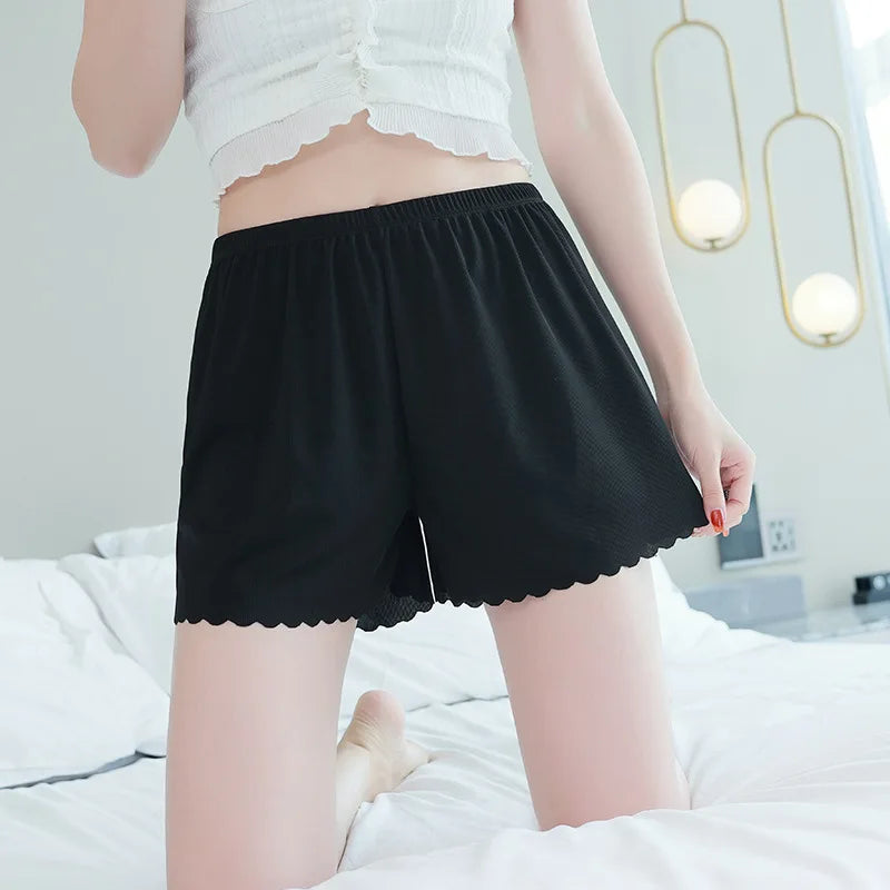 Home Casual Women's Shorts Summer Thin Safety Pants Women's Anti-slip Safety Pants Ice Silk Leggings Wearing Loose Shorts Women