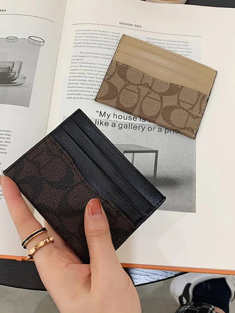 1pc RFID Blocking Card Holder, Slim & Luxury PU for Women, Multi-Slot for Cards & Cash, Compact Wallet, ID Holder, Gift Idea
