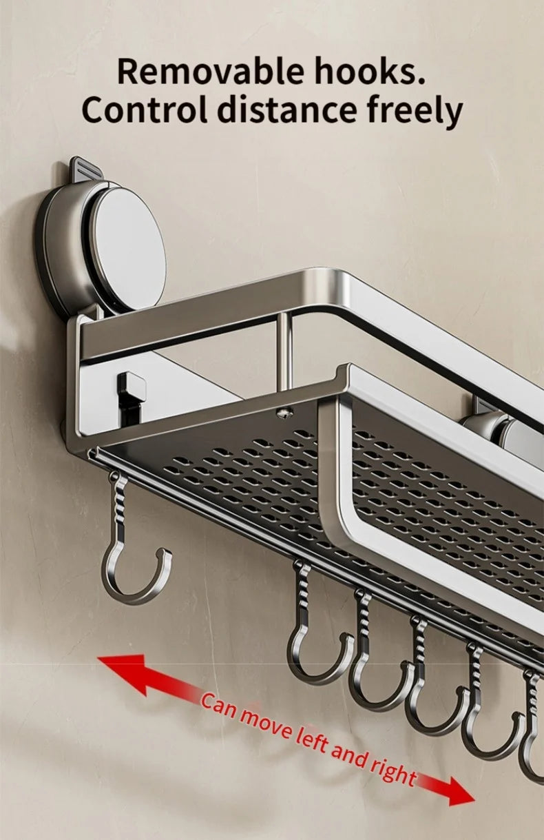 No Drill Bathroom Suction Cup Storage Shelf Storage Shelf Bathroom Perforation-Free Wall Hanging Vanity Toilet Triangle Basket R