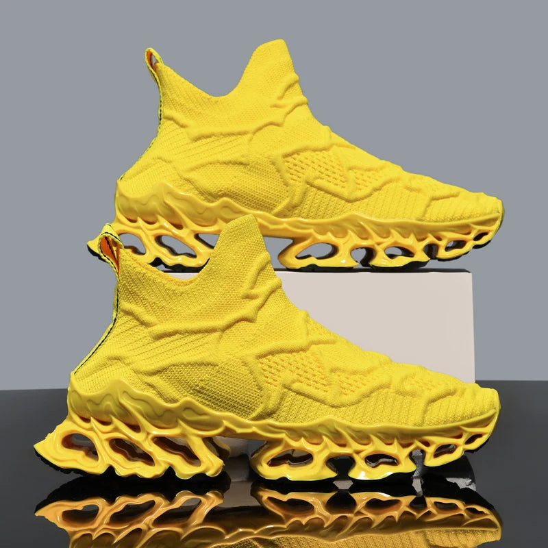 Men's Casual Sneakers Breathable Luxury Trainer Race Shoes Fashion Loafers Running Shoes for Male Comfortable Tenis
