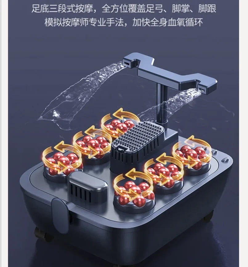 220V AUX Electric Foot Spa Bath Massager with Heating and Constant Temperature Automatic Home Use Deep Bucket WDC