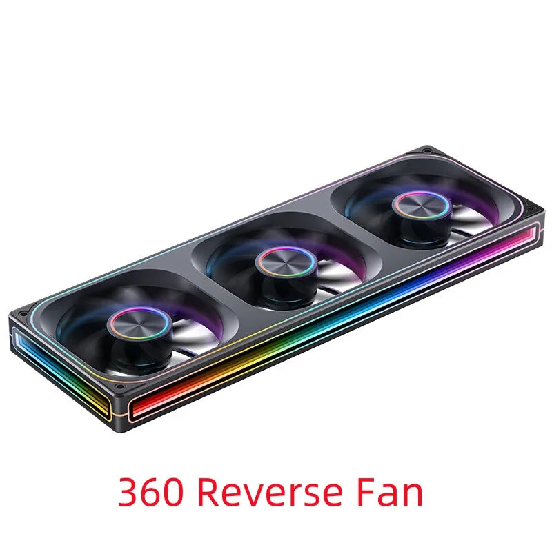 JONSBO ZA-120/240/360 Computer Case Fan 12CM 5V ARGB 120mm Monolithic Structure Water-Cooled Fan  PWM Forward/Reverse Fan Kits