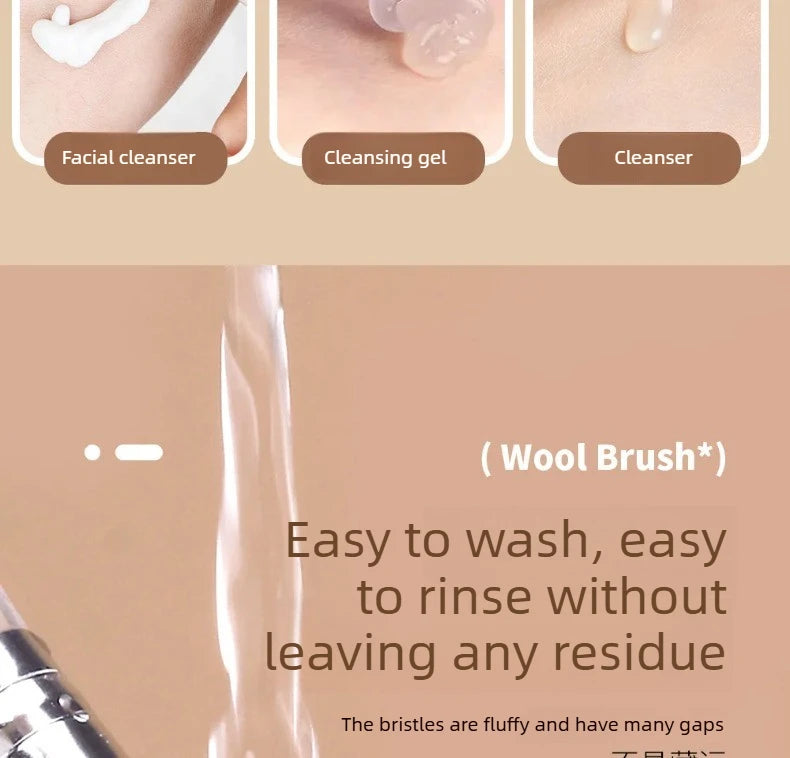 Facial Cleanser Brush Soft Face Massage Fan Wash Brush Pore Cleanning Exfoliating Beauty Face Mask Brush Portable Skin Care Tool