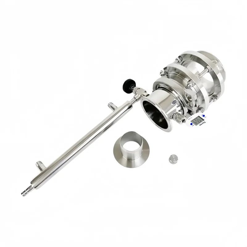 3" (76mm)OD91mm Sight Glass Rectification Module Set With Condenser And Thermowell Nipple  For Distillation,SS304