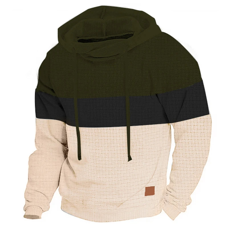 Men's Hoodie Pullover Sweatshirt Block Drawstring Sports Outdoor Casual Streetwear Hot Stamping Streetwear Sportswear Winter