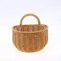 Kitchen Storage Basket With Handle Cute Wall Hanging Woven Basket Kawaii Hanging Storage Basket Kitchen Sundries Organizer