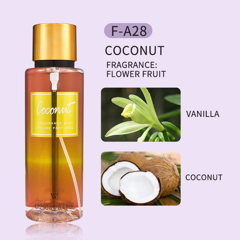 Women Victoria Perfume Lasting Charm Spray Vanilla Coconut Mixed Sandalwood Secret Spray Fragrance Flower Fruit Airfresh Perfume