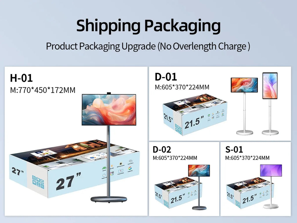 Smart Television 21.5" Inch Portable Tv Rollable Touch Screen Monitor Smart Digital Signage Display Mobile Portable Smart Tvs
