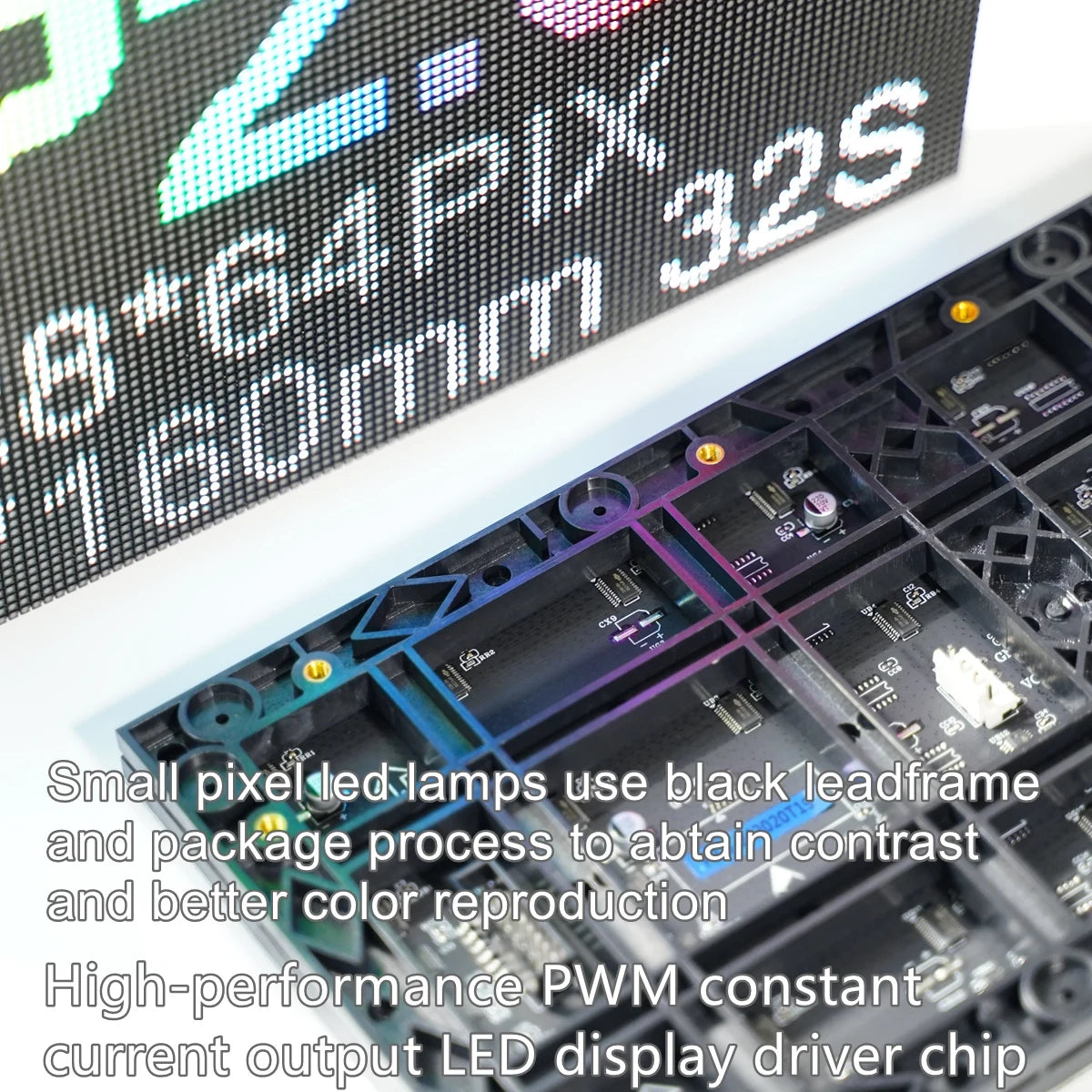 P2.5 Indoor 128x64Dots Matrix Sign RGB SMD Led Module HD Video Wall Screen Full Color Display Panel 320MMx160MM