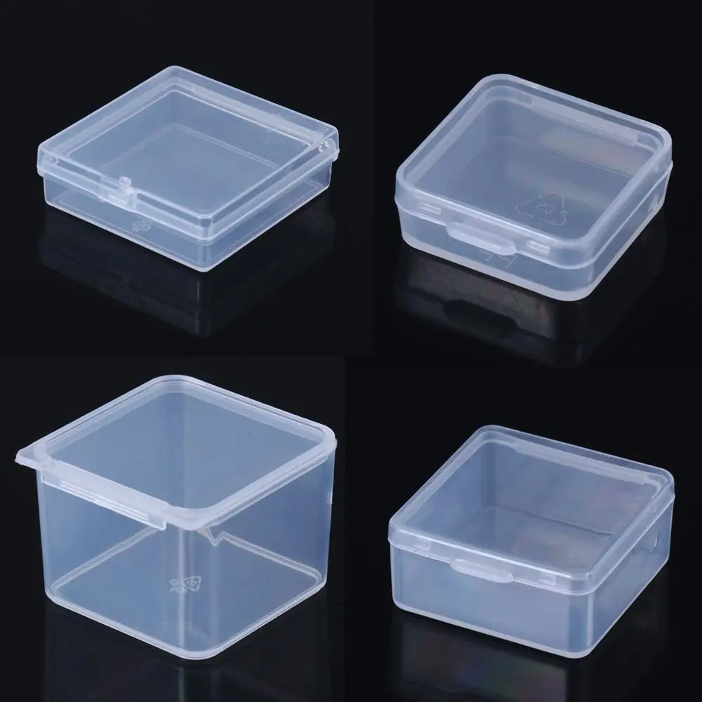 Mini Plastic Box Rectangular Translucent Packing Box Dustproof Durable Strong Jewelry Button Sundries Storage Case Container