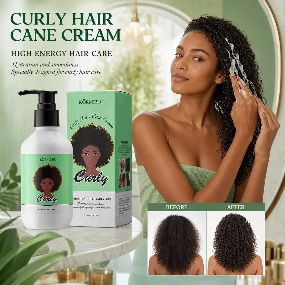 Curly Styling Gel Curling Cream - Define, Moisturize & Hydrate Curls for Bouncy, Shiny Hairstyles 1pcs