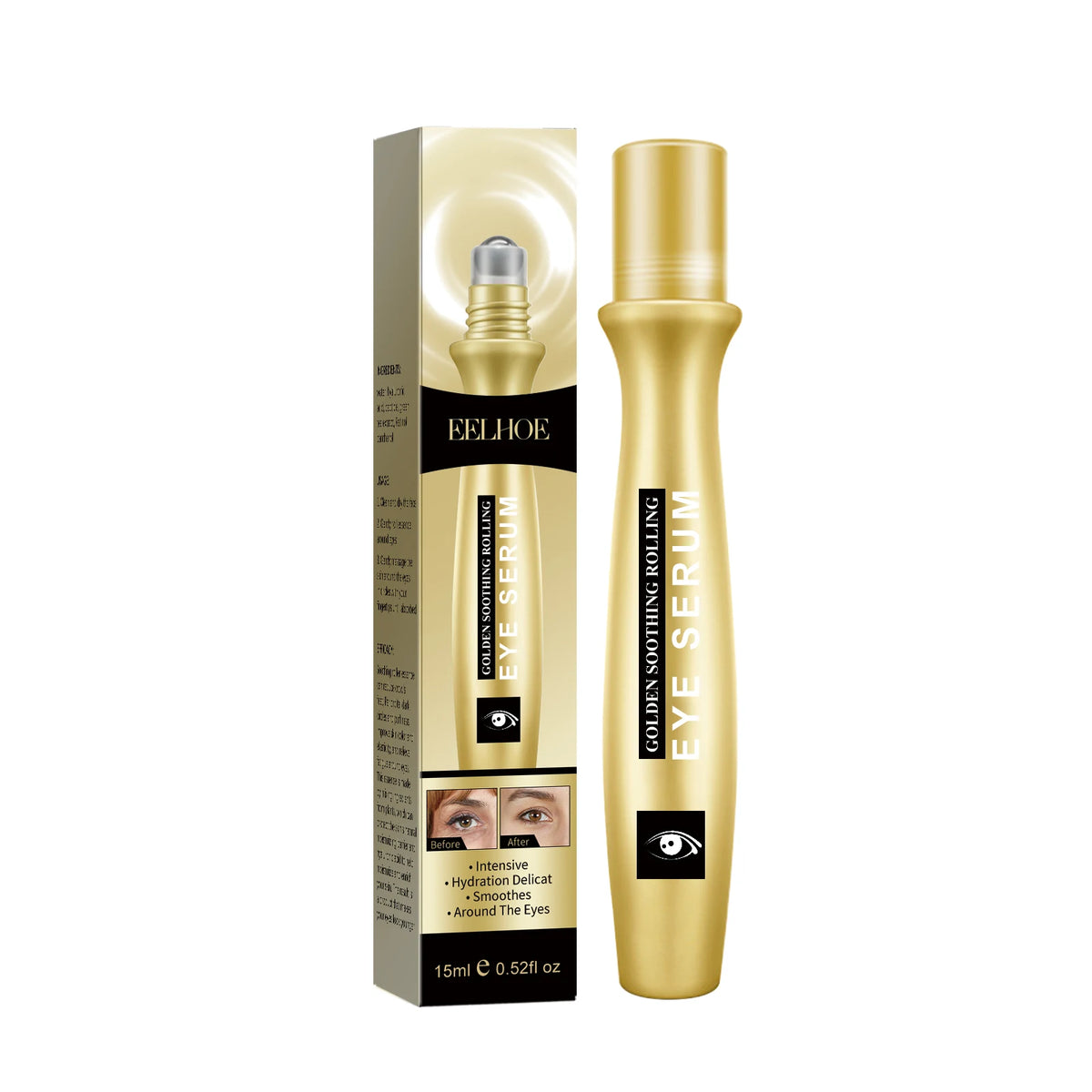 Firming Hydrating Eye Roller Serum - Targets Dark Circles, Diminishes Fine Lines, Gentle Nourishing Eye Care