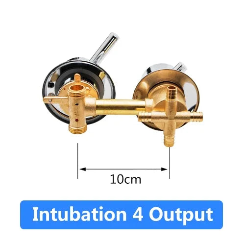 2/3/4/5 Ways Water Outlet Screw Thread Center Distance 10cm Mixing Valve Brass Bathroom Shower Mixer Faucet Tap Cabin