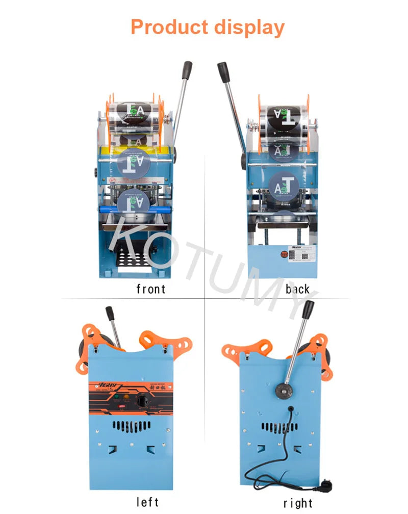95MM Commercial Cup Sealing Machine Manual Pressure Sealing Machine Beverage Cup Sealer Milk Tea Seal Machine Boba Tea Machine