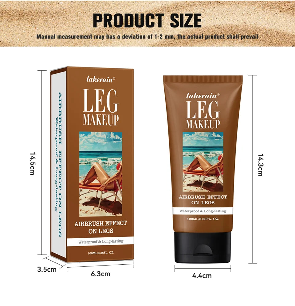 100ml Leg Makeup Long-lasting Waterproof And Anti-Transfer Concealer Even Skin Tone Wheat Tan Brown Liquid Foundation