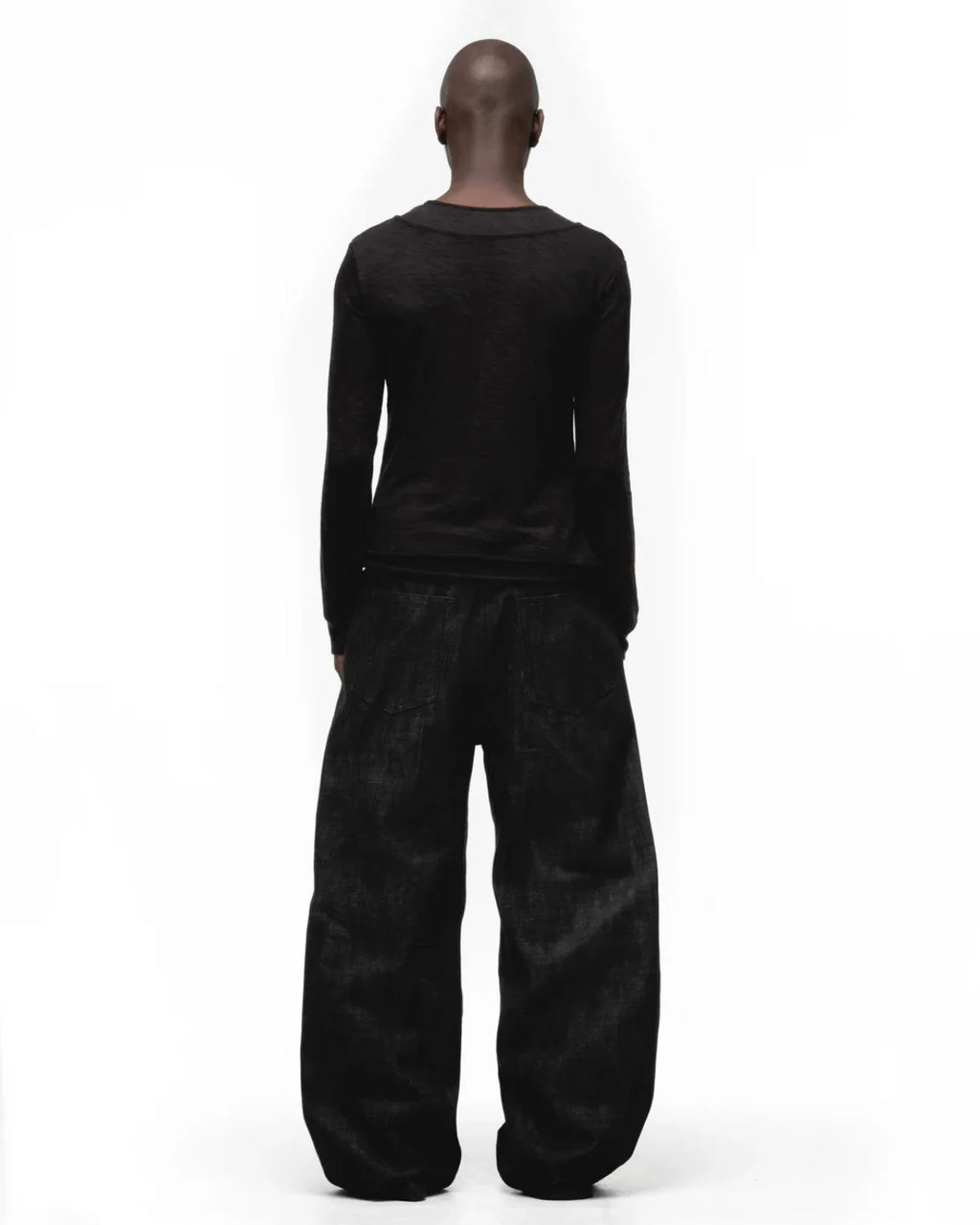 Japanese Raw Denim Loose Fit Jeans Classic Unwashed Cotton Workwear Baggy Trousers for Men